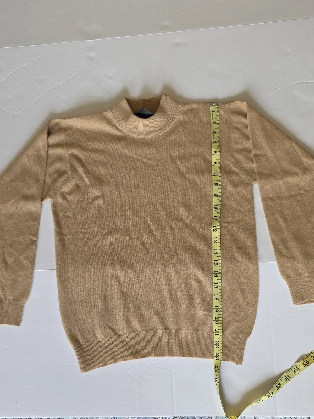 Men's Camel Turtleneck Sweater - Soft Knit